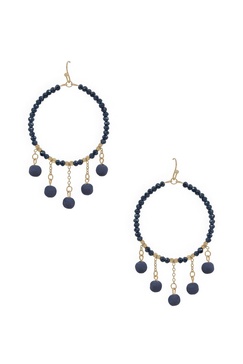 women's clay ball charm round beads earring