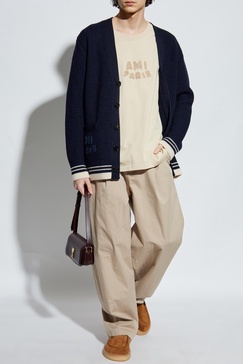 Ami Alexandre Mattiussi Wool cardigan with logo