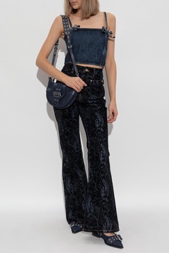 Ganni Jeans with velvet finish