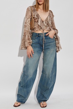 Blumarine Animal print top