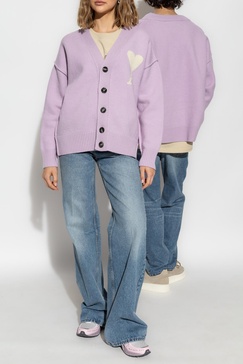 Ami Alexandre Mattiussi Cardigan with logo