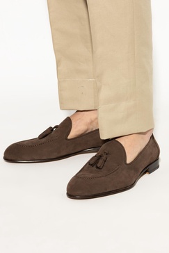 Brioni Suede shoes Tassel type loafers