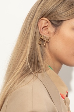 Moschino Earrings with logo and pendants