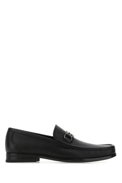 Salvatore Ferragamo Men Black Leather Grandioso Loafers