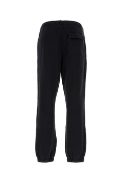 Black cotton joggers