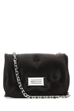 Maison Margiela Women Black Nappa Leather Small Glam Slam Flap Crossbody Bag