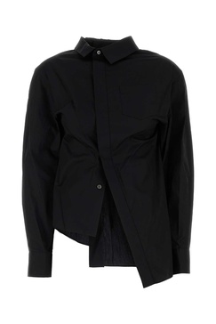 Black poplin shirt