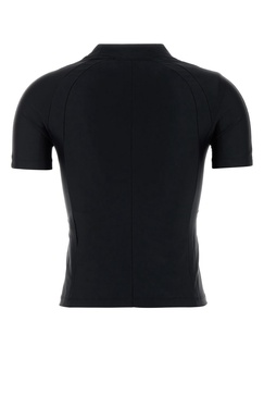 Black stretch nylon t-shirt