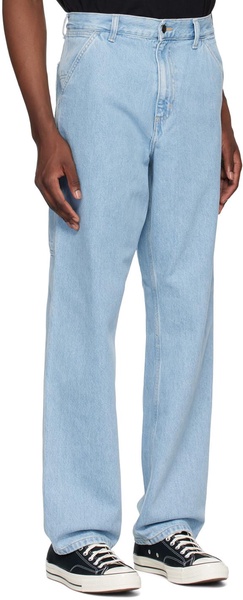 Blue Single Knee Jeans