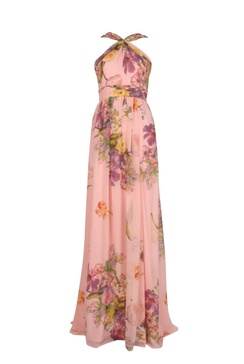 Adrianna Papell Women's Floral Printed Chiffon Gown