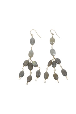 labradorite 3 tier drop earrings