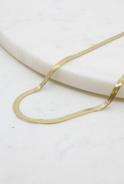 snake chain gold necklace