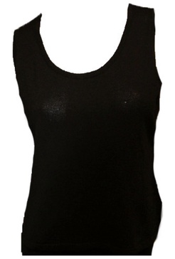 bra-friendly tank top in black