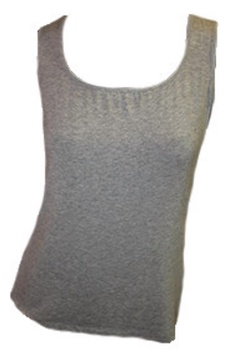 bra-friendly tank top in gray