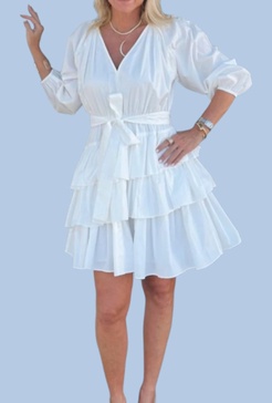 caroline dress in white