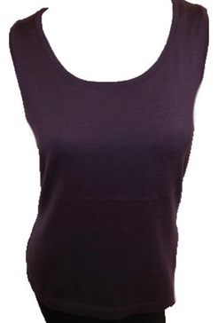 bra friendly tank top in plum