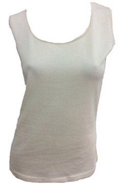 bra-friendly tank top in ivory
