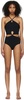 Black Looped Halter One-Piece Swimsuit