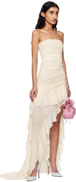Off-White Jersey Bustier Maxi Dress