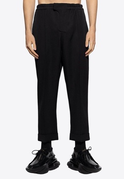 Straight-Leg Wool Pants