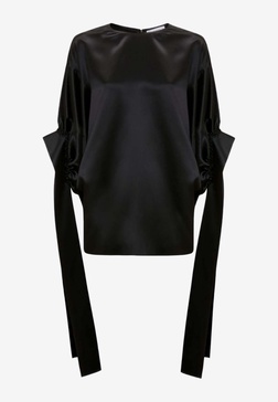 atin-finish pleated blouse