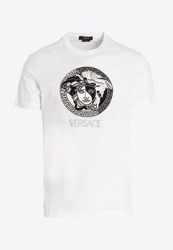 Medusa Logo-Embroidered T-shirt