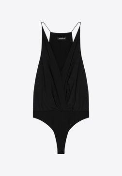Shiloh V-neck Silk Crepe Bodysuit