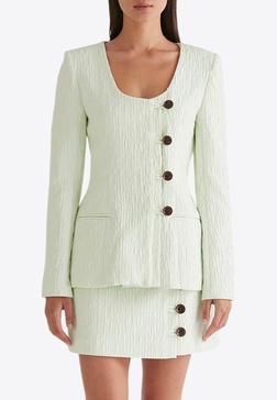 Vera Off-Center Crinkled Jacket