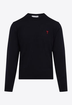 Ami De Coeur Embroidered Wool Sweater