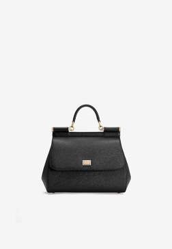 Large Sicily Leather Top Handle Bag