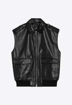 Sonnie Zip-Up Leather Vest