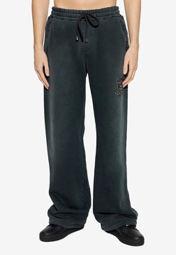 Logo Patch Washed Track Pants