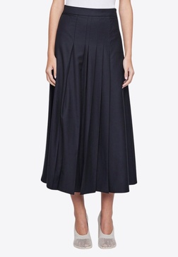 Sable Wool Midi Skirt
