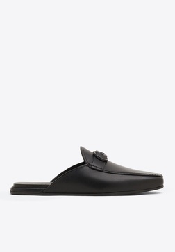 Gancini Leather Flat Mules