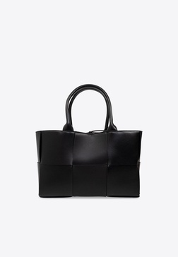 Small Arco Intrecciato Leather Tote Bag