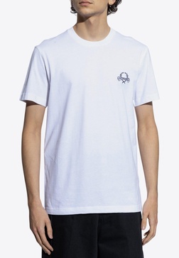 Embroidered-Laurel Crown Crewneck T-shirt