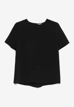 Low-High Crewneck Blouse