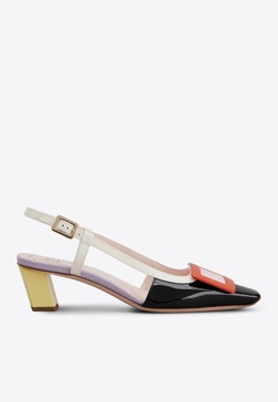 Belle Vivier 45 Leather Slingback Pumps