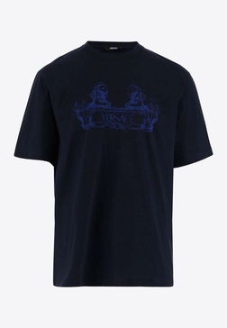 Cartouche Print Short-Sleeved T-shirt