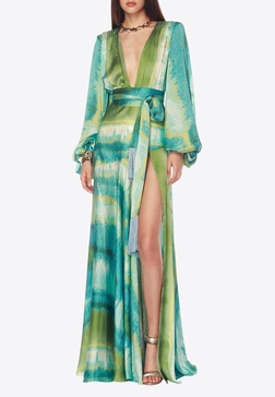 Carmen Coastal V-neck Maxi Dress