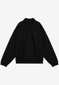 Logo Print Long-Sleeved Polo T-shirt