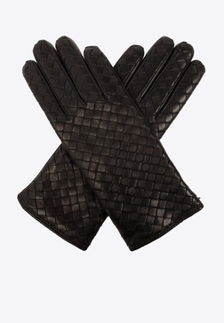 Intrecciato Leather Gloves