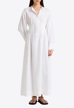 Leiden Pleated Maxi Shirt Dress
