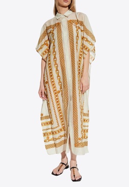 Treasure Print Maxi Kaftan Dress