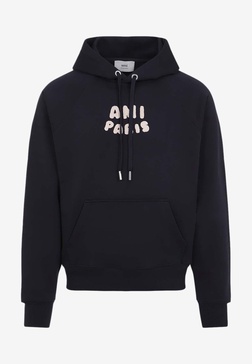 Logo Print Drawstring Hoodie