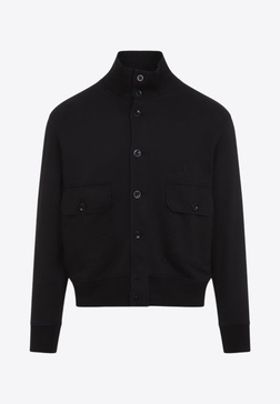 Logo Embroidered Bomber Jacket