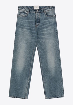 Washed Straight-Leg Jeans