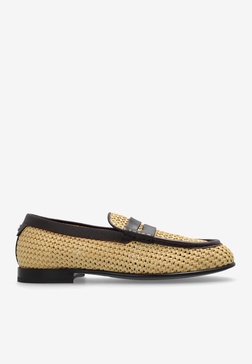 City Blanco Woven Raffia Loafers