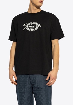 Medallion Embroidered Crewneck T-shirt