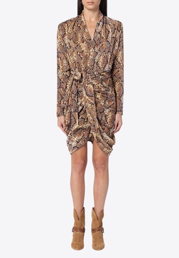 Cleora Snake Print Mini Dress